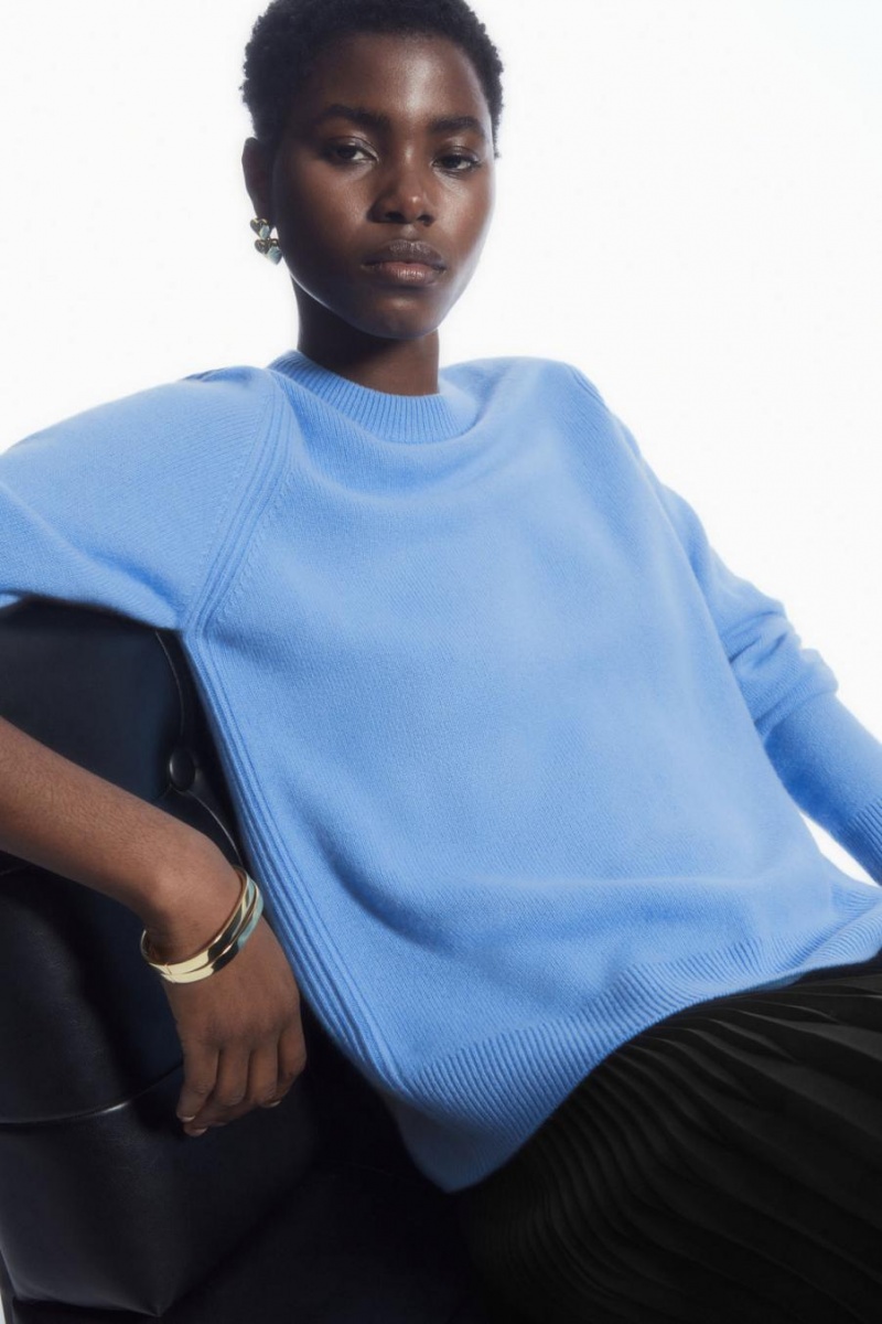COS Pure Cashmere Jumpers Női Világos Kék | LGO-285796