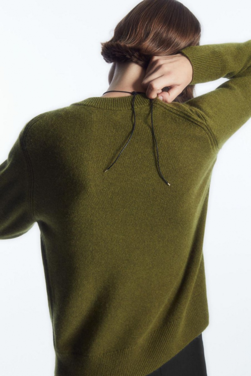 COS Pure Cashmere Jumpers Női Zöld | SDJ-150867