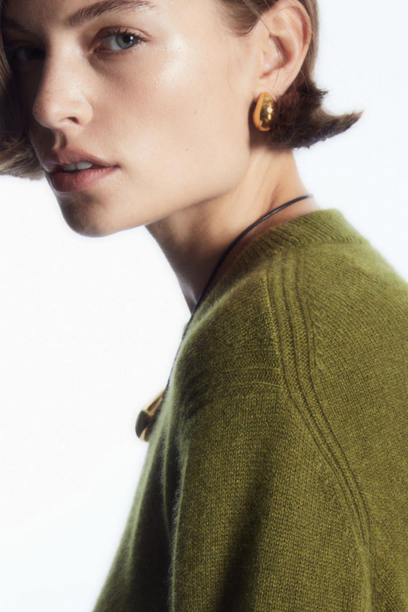 COS Pure Cashmere Jumpers Női Zöld | SDJ-150867