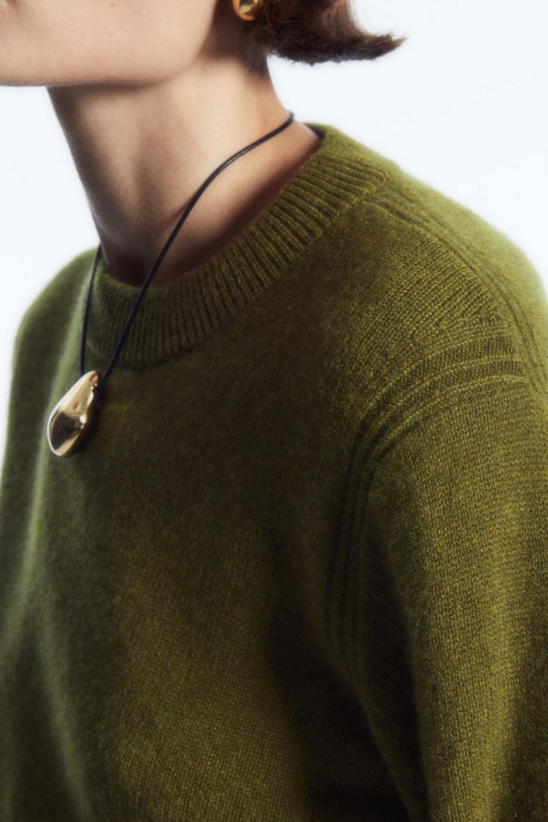 COS Pure Cashmere Jumpers Női Zöld | SDJ-150867