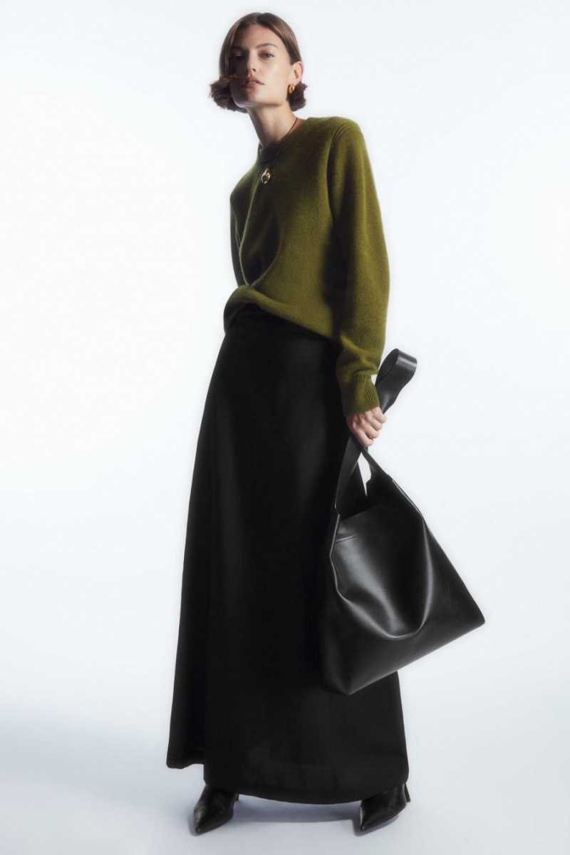 COS Pure Cashmere Jumpers Női Zöld | SDJ-150867