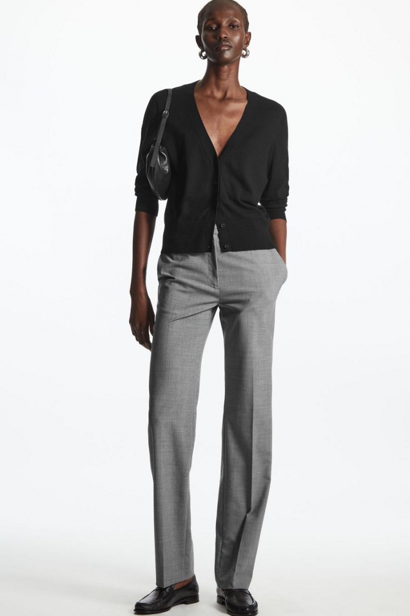 COS Pure Cashmere Kardigán Női Fekete | RKU-739512