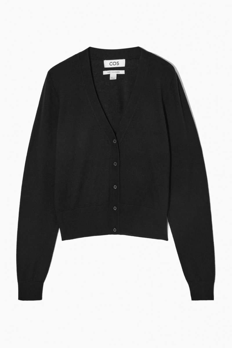 COS Pure Cashmere Kardigán Női Fekete | RKU-739512