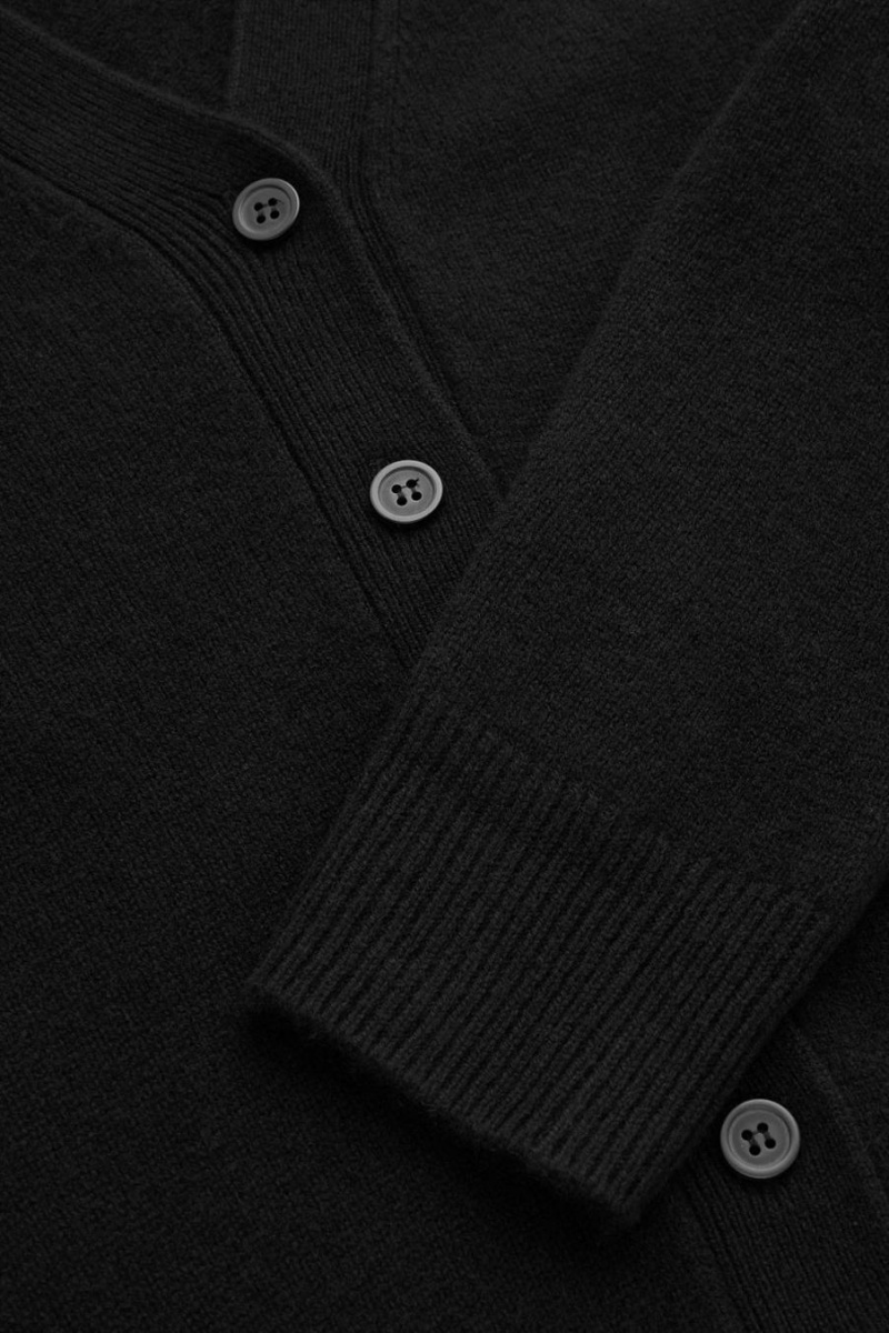 COS Pure Cashmere Kardigán Női Fekete | ZTR-785423