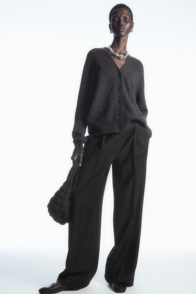 COS Pure Cashmere Kardigán Női Sötétszürke | OWM-185069
