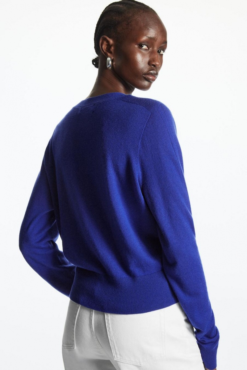COS Pure Cashmere Kardigán Női Világos Kék | HCV-375694