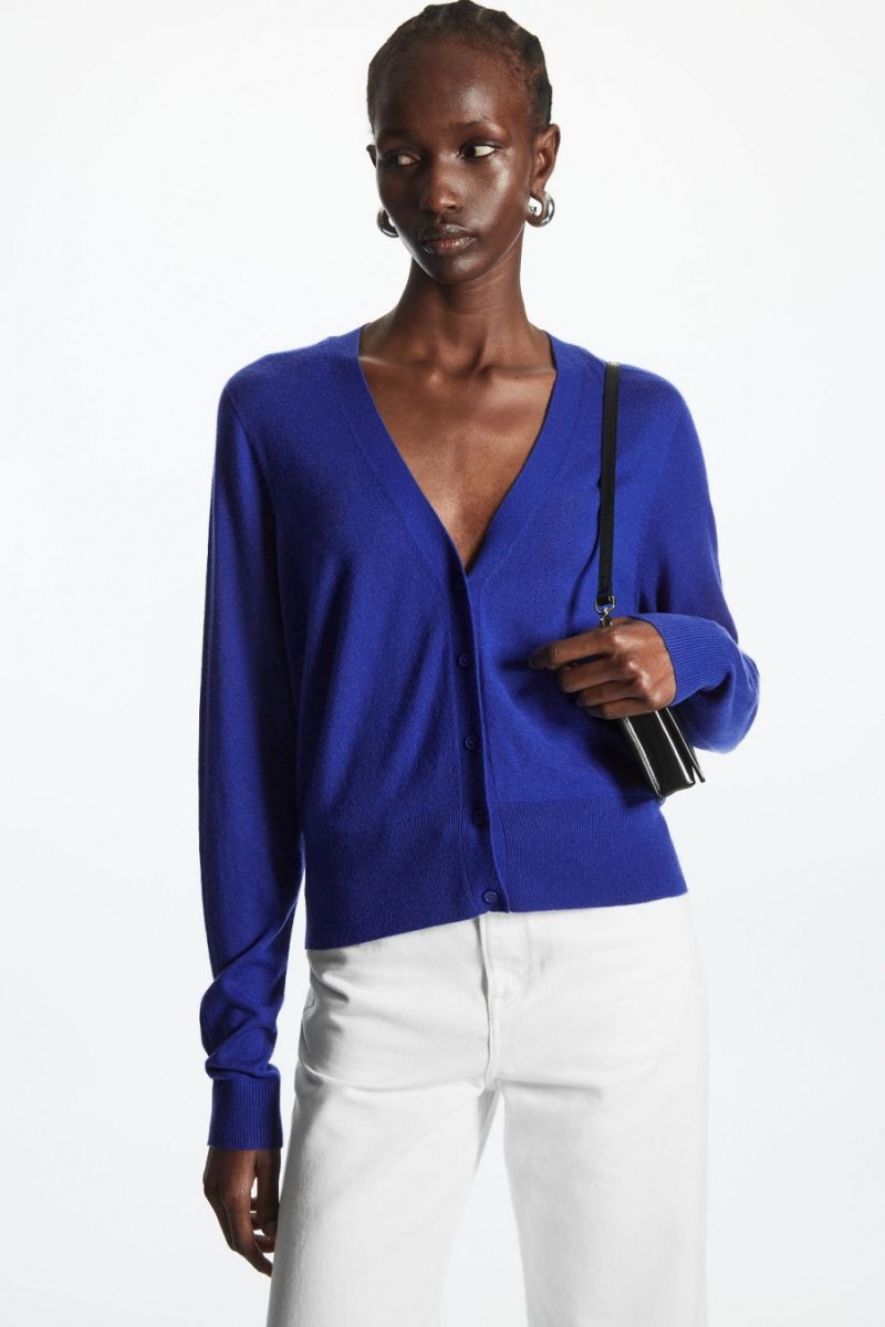 COS Pure Cashmere Kardigán Női Világos Kék | HCV-375694
