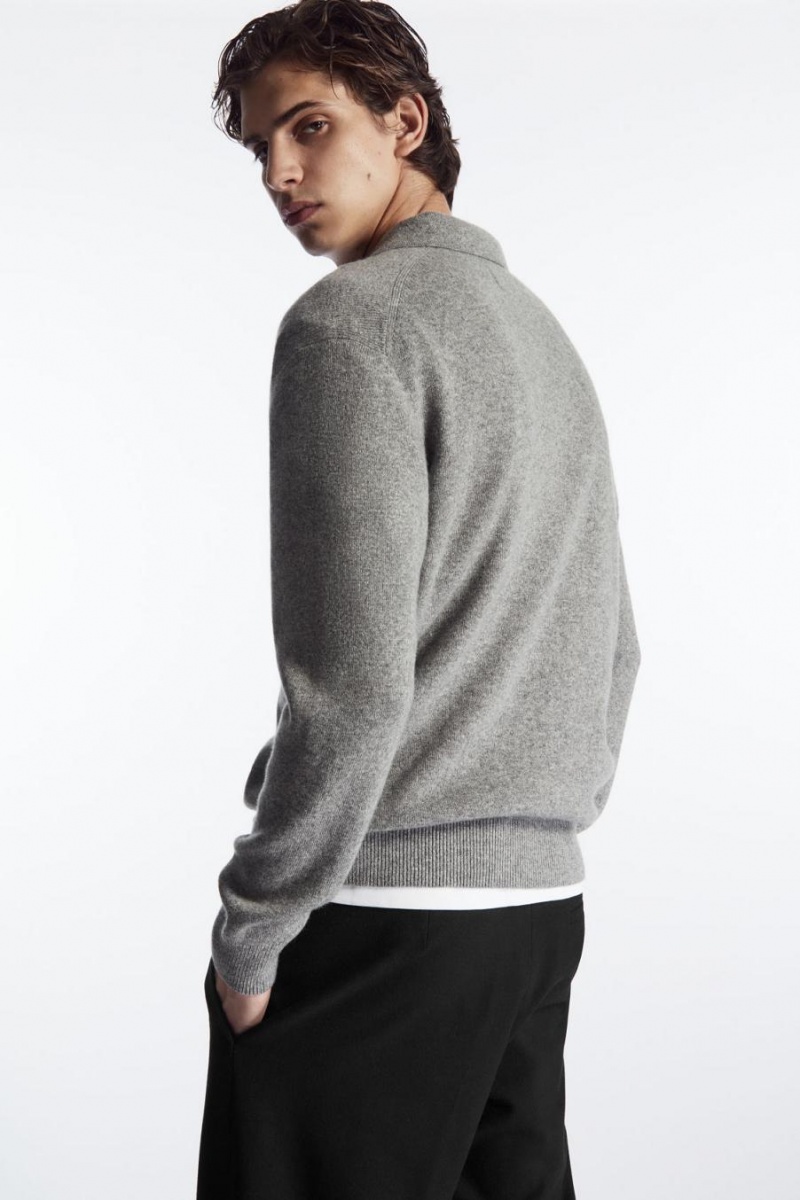 COS Pure Cashmere Pólóing Férfi Szürke | PZR-947813