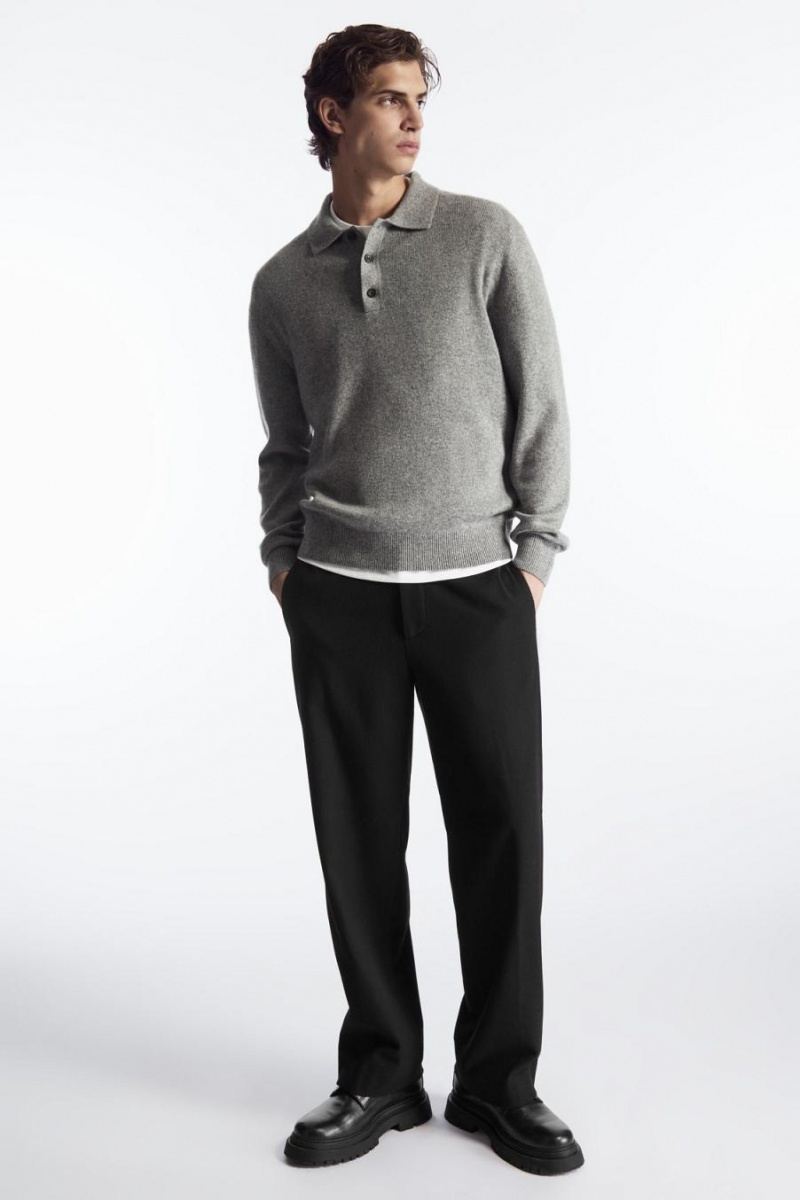 COS Pure Cashmere Pólóing Férfi Szürke | PZR-947813