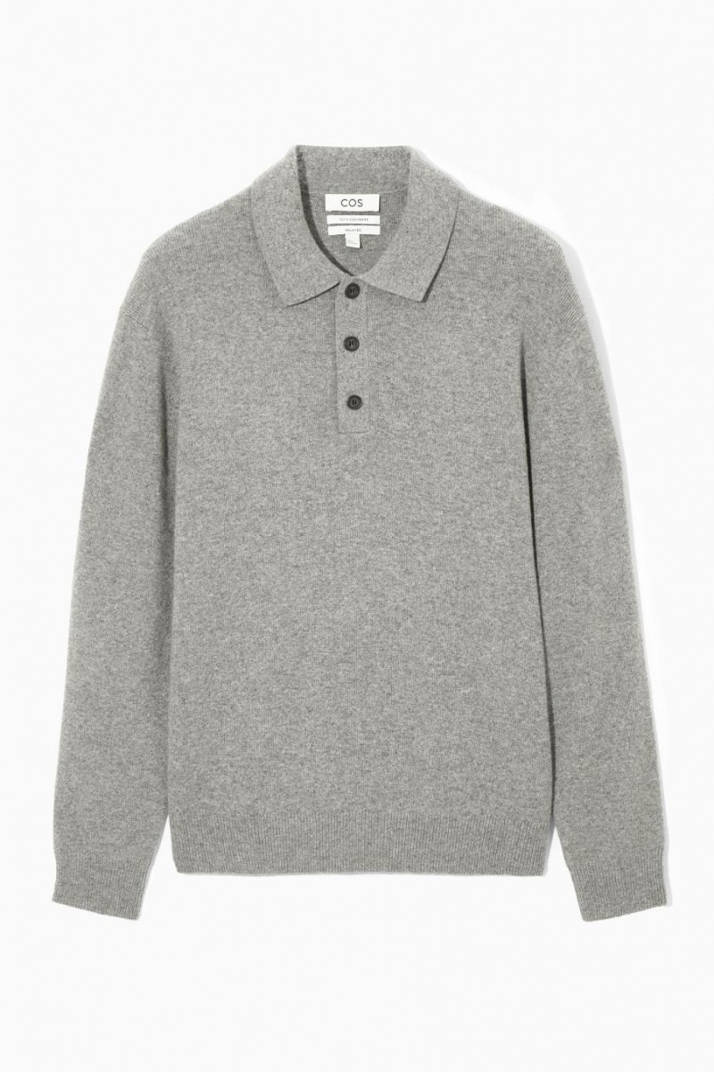COS Pure Cashmere Pólóing Férfi Szürke | PZR-947813