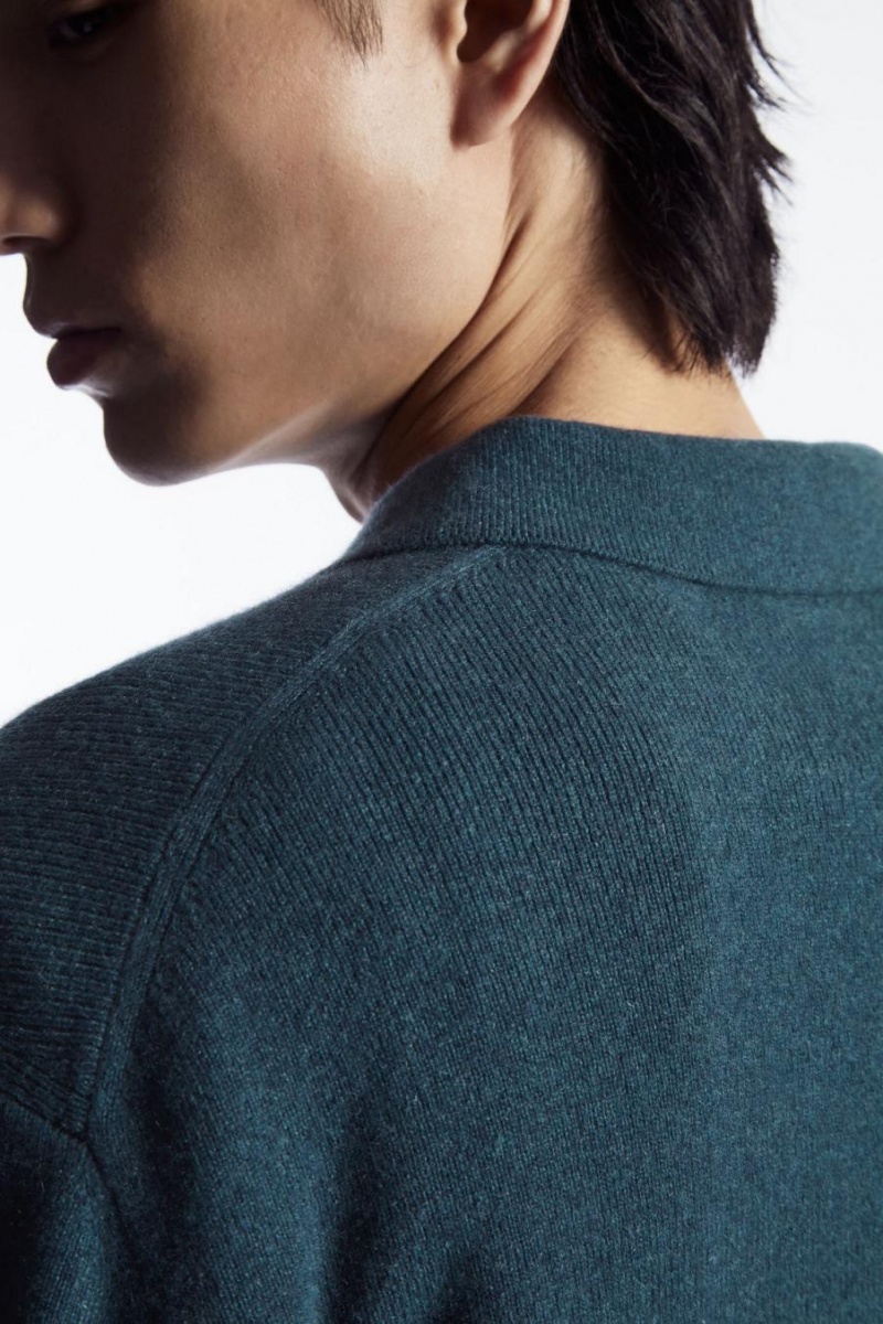 COS Pure Cashmere Pólóing Férfi Türkiz | TPM-850321