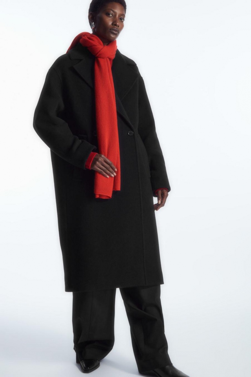COS Pure Cashmere Sál Férfi Piros | ASX-645293