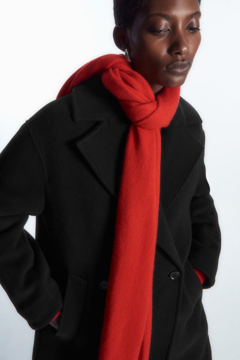 COS Pure Cashmere Sál Férfi Piros | ASX-645293