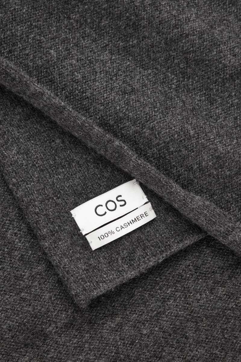 COS Pure Cashmere Sál Férfi Sötétszürke | SIL-810694