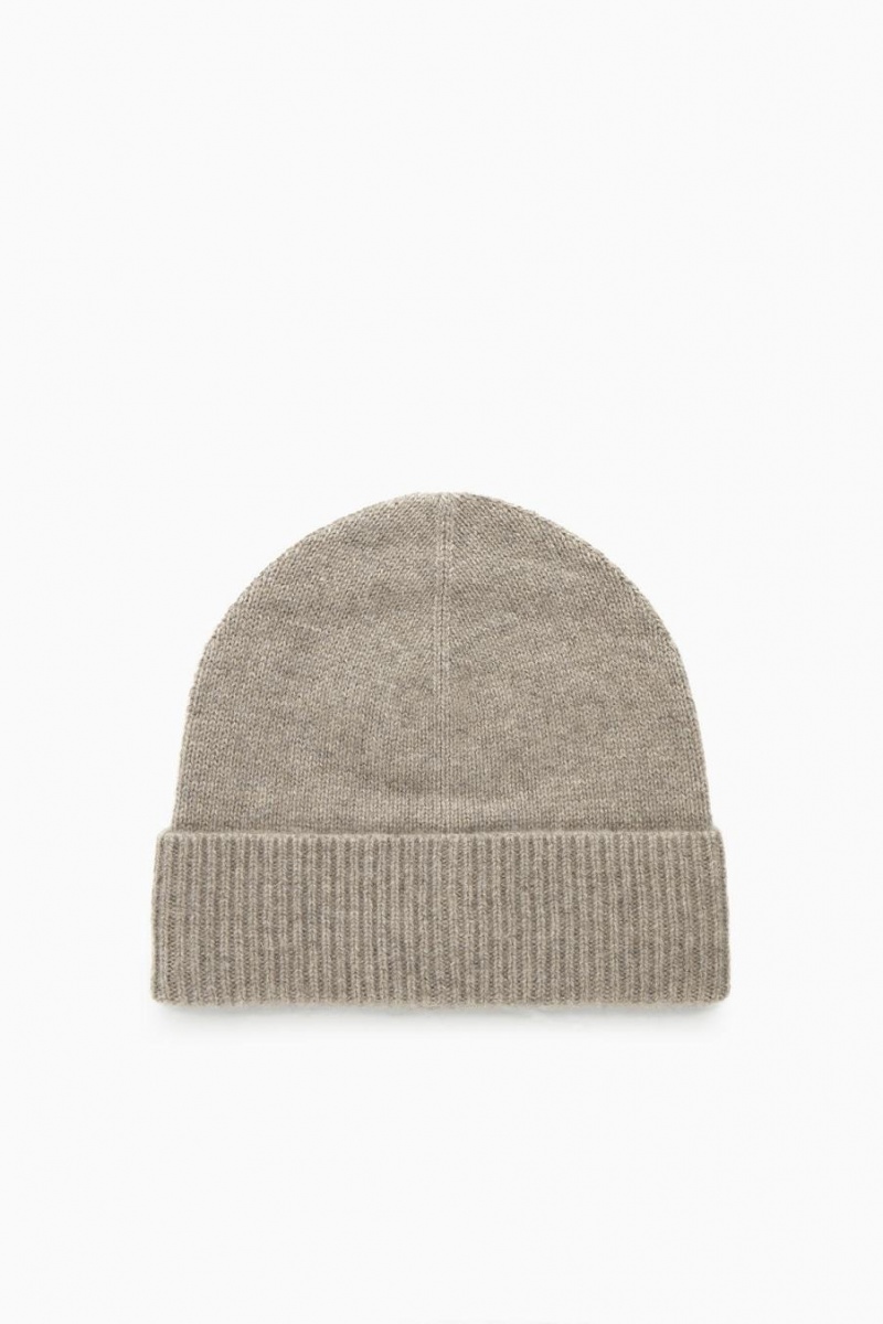 COS Pure Cashmere Télisapka Férfi Bézs | LUZ-847203