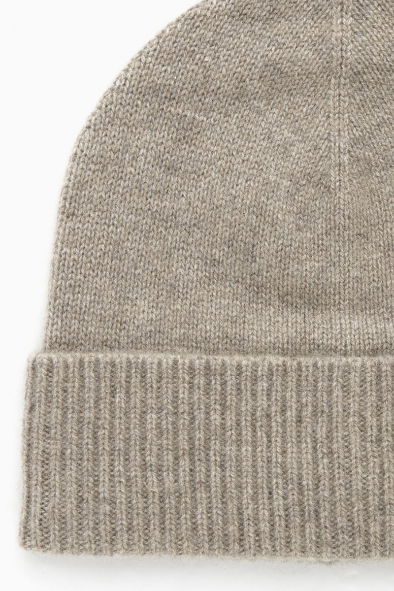 COS Pure Cashmere Télisapka Férfi Bézs | LUZ-847203
