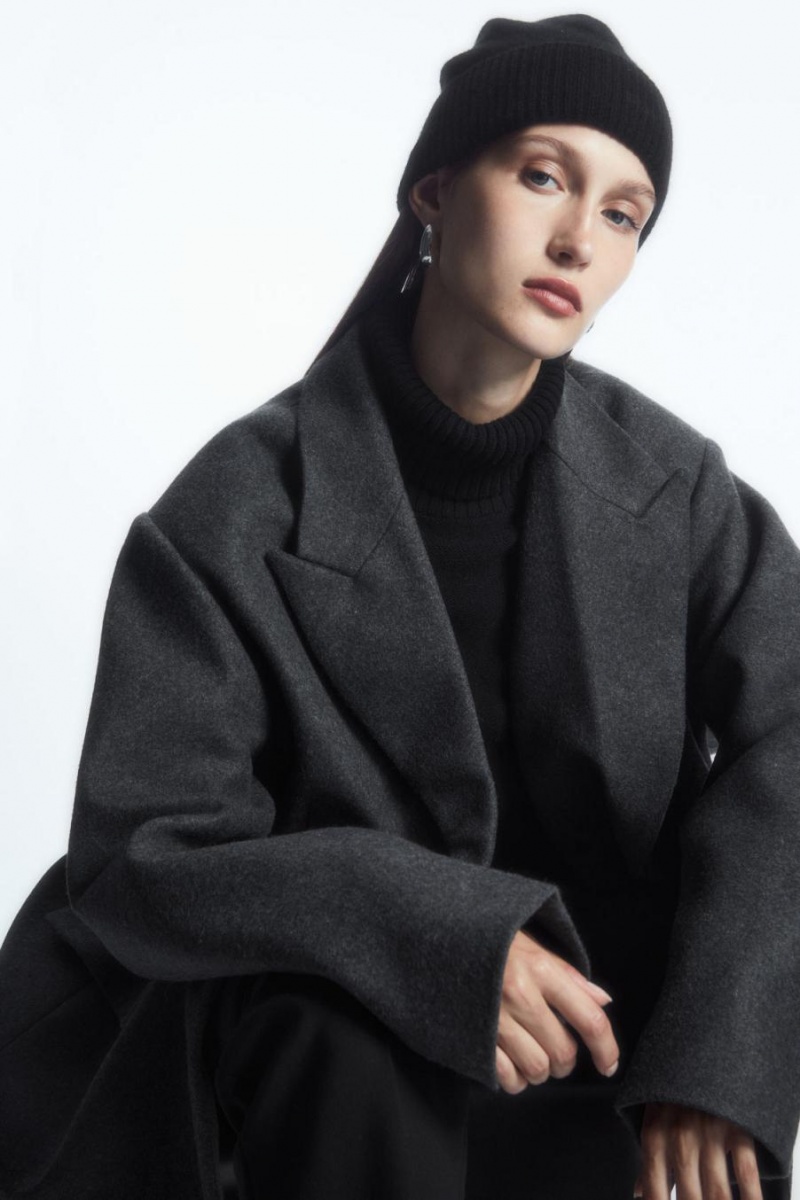 COS Pure Cashmere Télisapka Férfi Fekete | YPT-743829