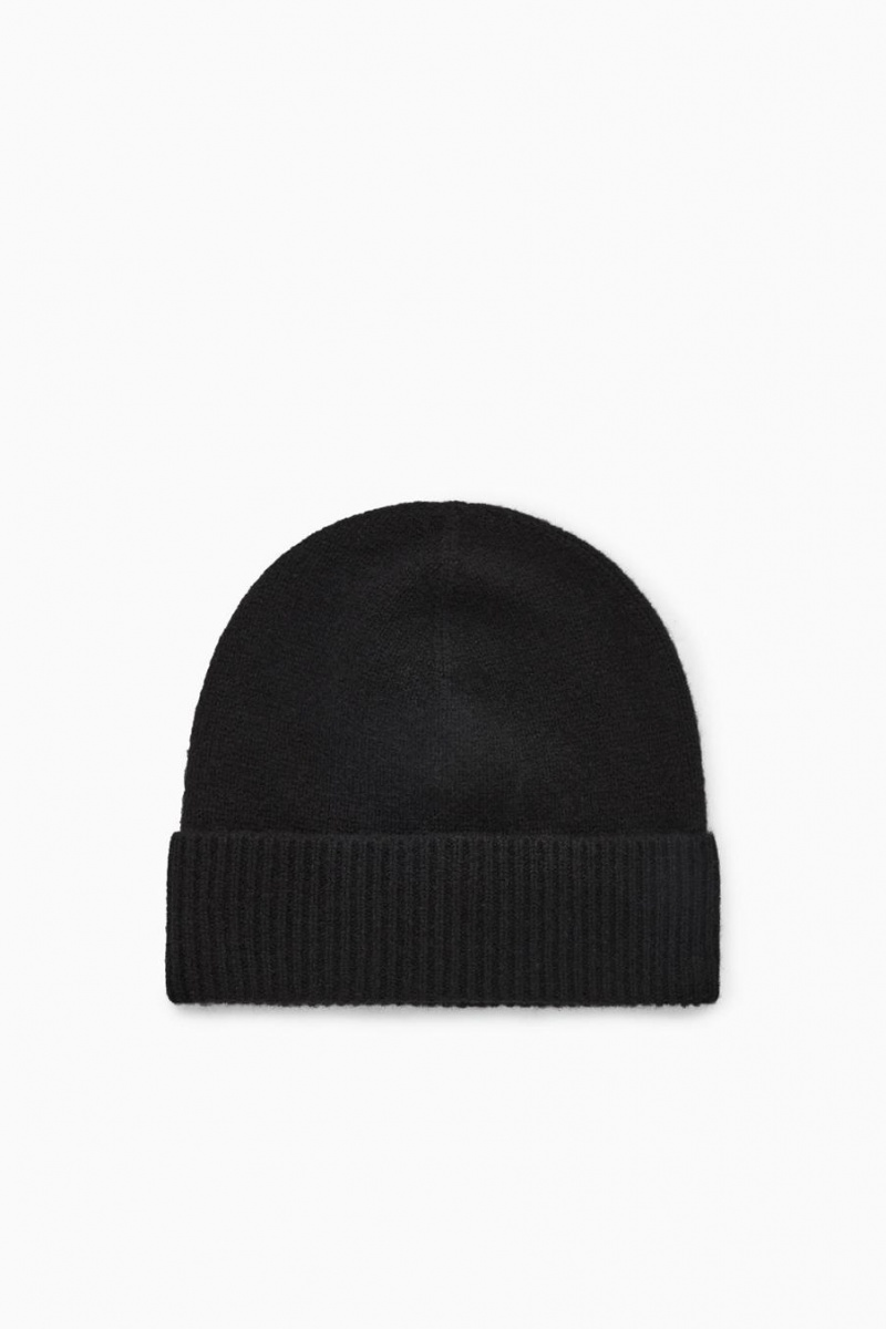 COS Pure Cashmere Télisapka Férfi Fekete | YPT-743829