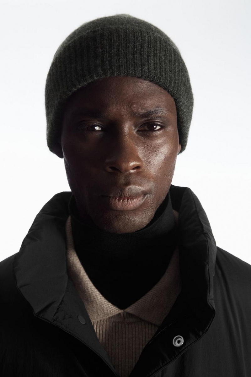 COS Pure Cashmere Télisapka Férfi Sötétszürke | TFL-346027