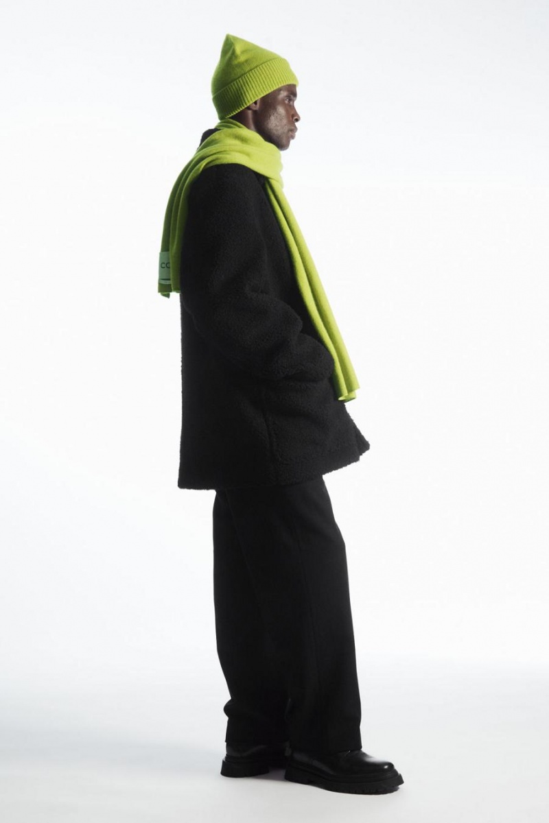COS Pure Cashmere Télisapka Férfi Zöld | MIE-604958