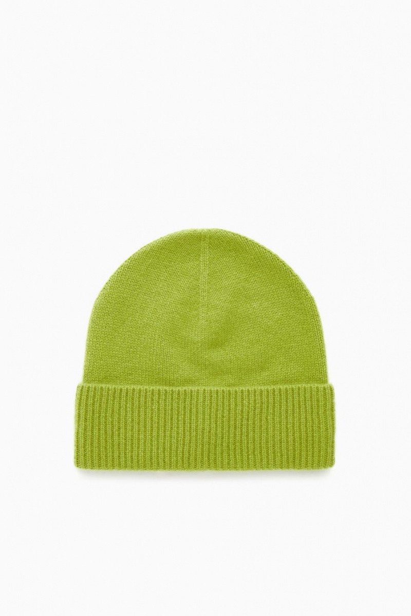 COS Pure Cashmere Télisapka Férfi Zöld | MIE-604958