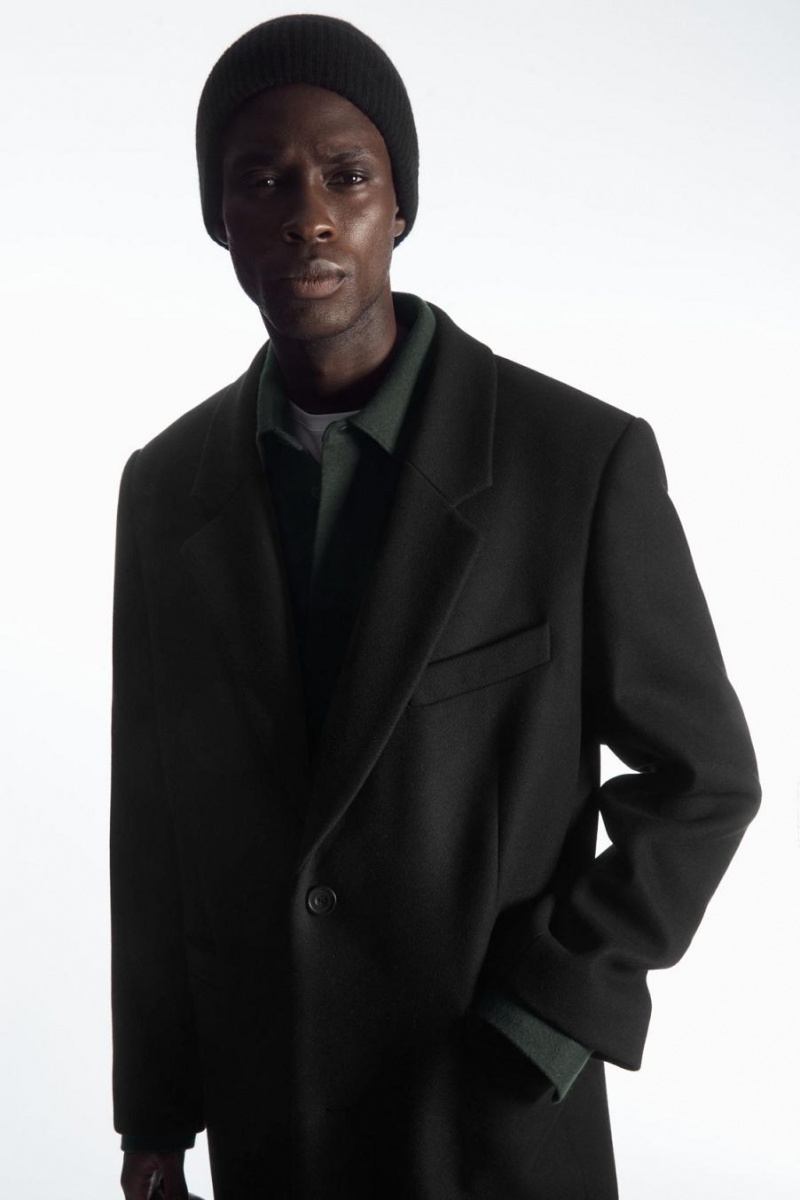 COS Pure Cashmere Télisapka Női Fekete | ZAX-713085