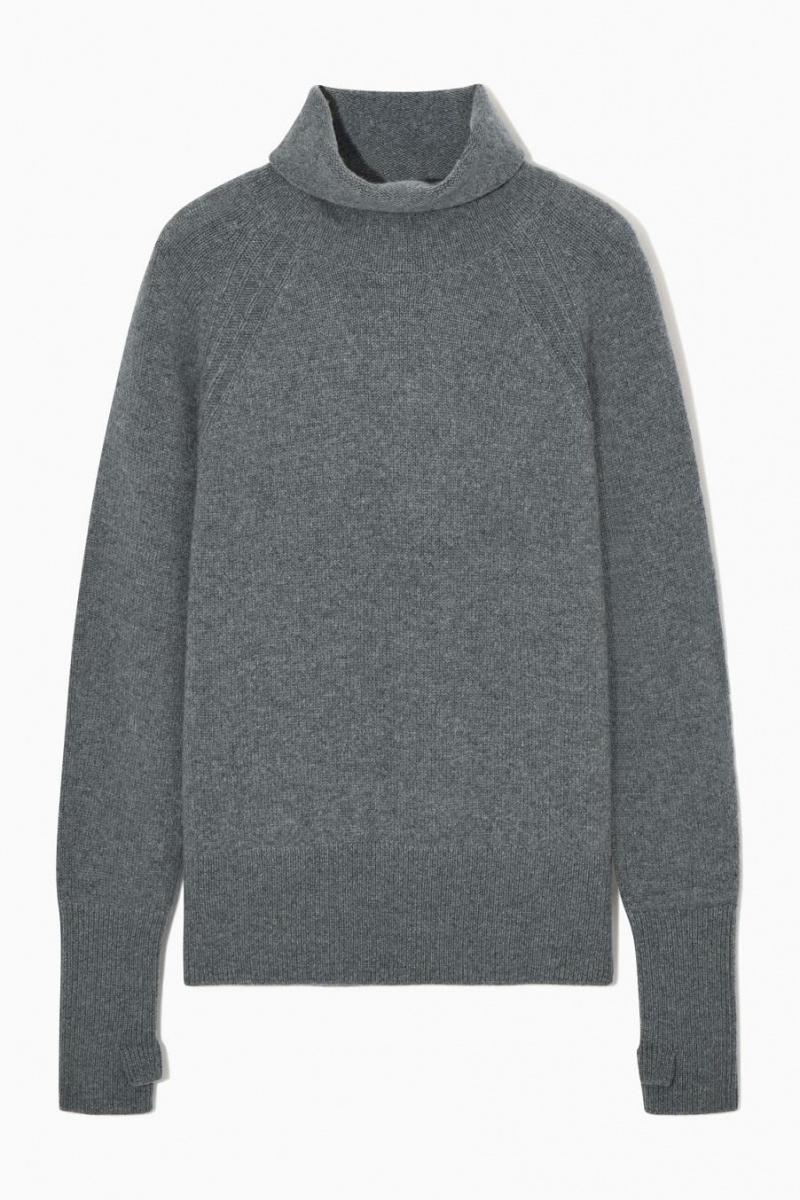 COS Pure Cashmere Turtleneck Jumpers Női Szürke | DMY-864519