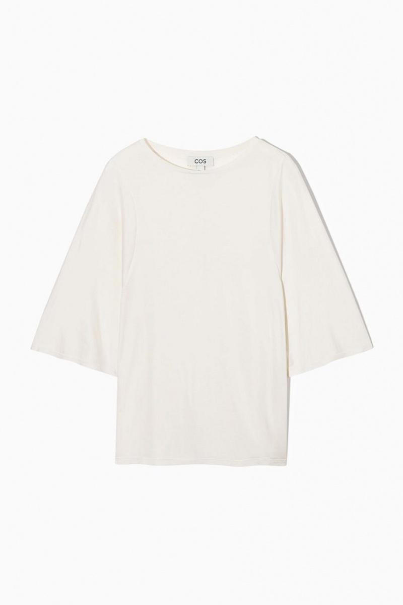 COS Pure Mulberry Silk Póló Női Fehér | RJM-623985