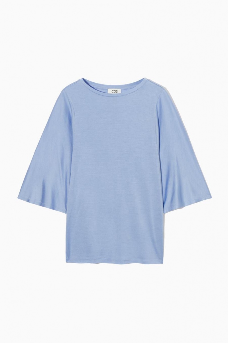 COS Pure Mulberry Silk Póló Női Világos Kék | IWB-832614