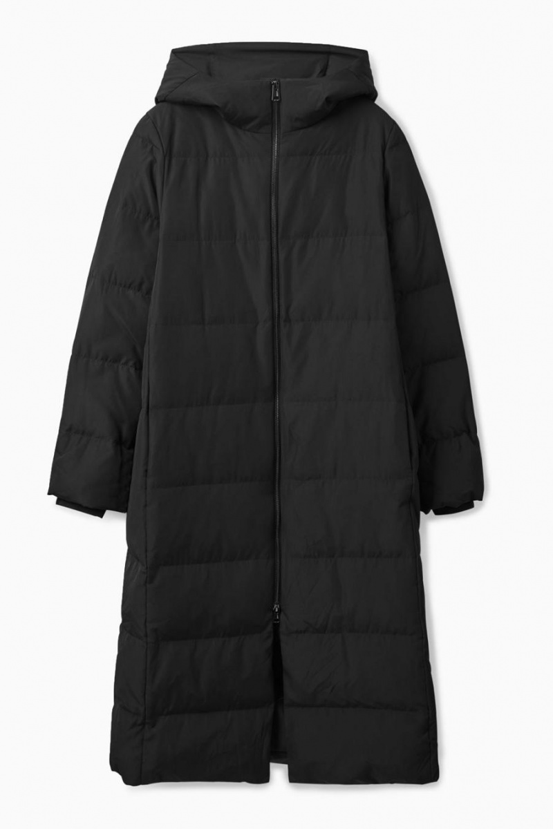 COS Recycled-down Puffer Kabát Női Fekete | IGT-468732