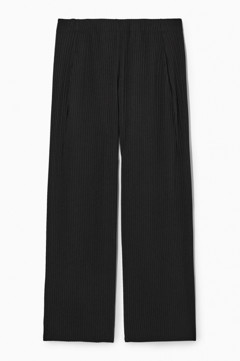 COS Redőzött Elasticated Nadrág Női Fekete | UWA-754810