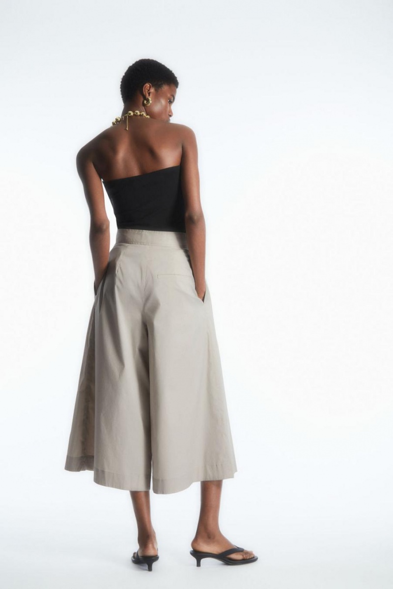 COS Redőzött Tailored Culottes Nadrág Női Szürke | LJB-362594
