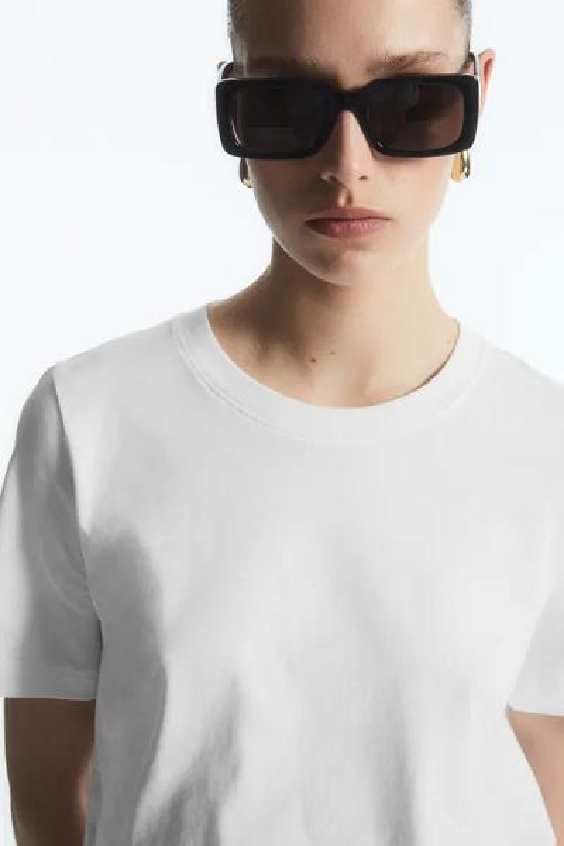 COS Regular Fit Póló Női Fehér | KGH-317920