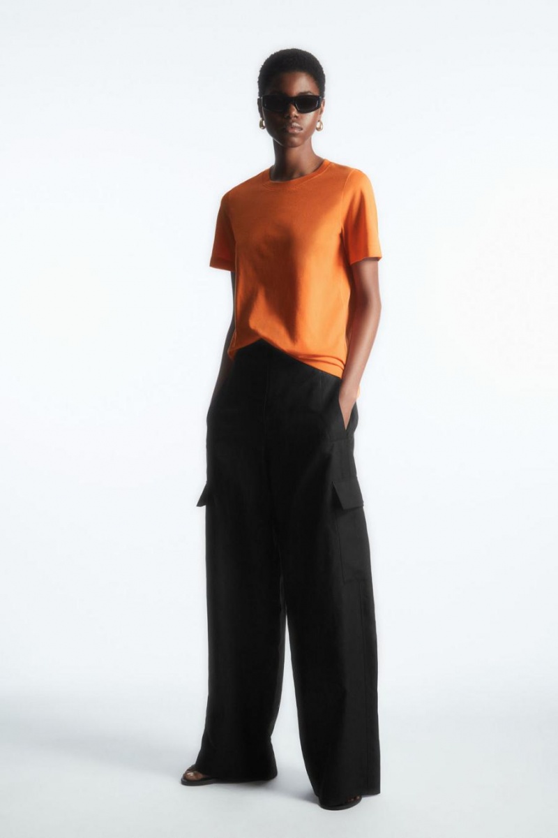 COS Regular Fit Póló Női Narancssárga | FMZ-190348