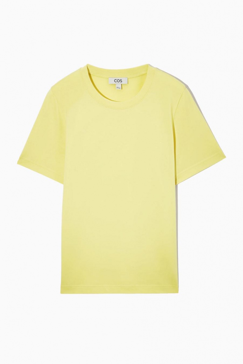 COS Regular Fit Póló Női Sárga | CBF-921863