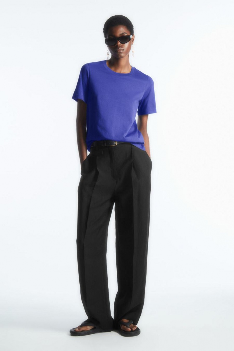 COS Regular Fit Póló Női Világos Kék | DBV-463079