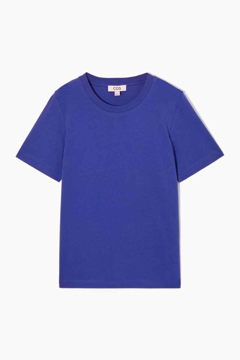 COS Regular Fit Póló Női Világos Kék | DBV-463079