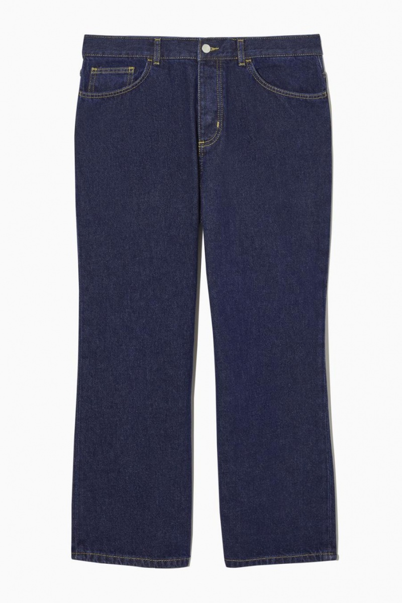 COS Regular-fit Kick-leg Farmernadrág Férfi Sötétkék | IZN-564823