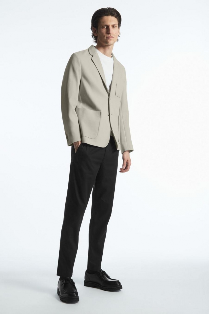 COS Regular-fit Tapered Nadrág Férfi Fekete | CWN-035179