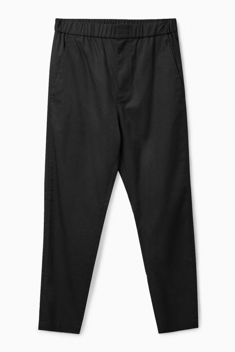 COS Regular-fit Tapered Nadrág Férfi Fekete | CWN-035179