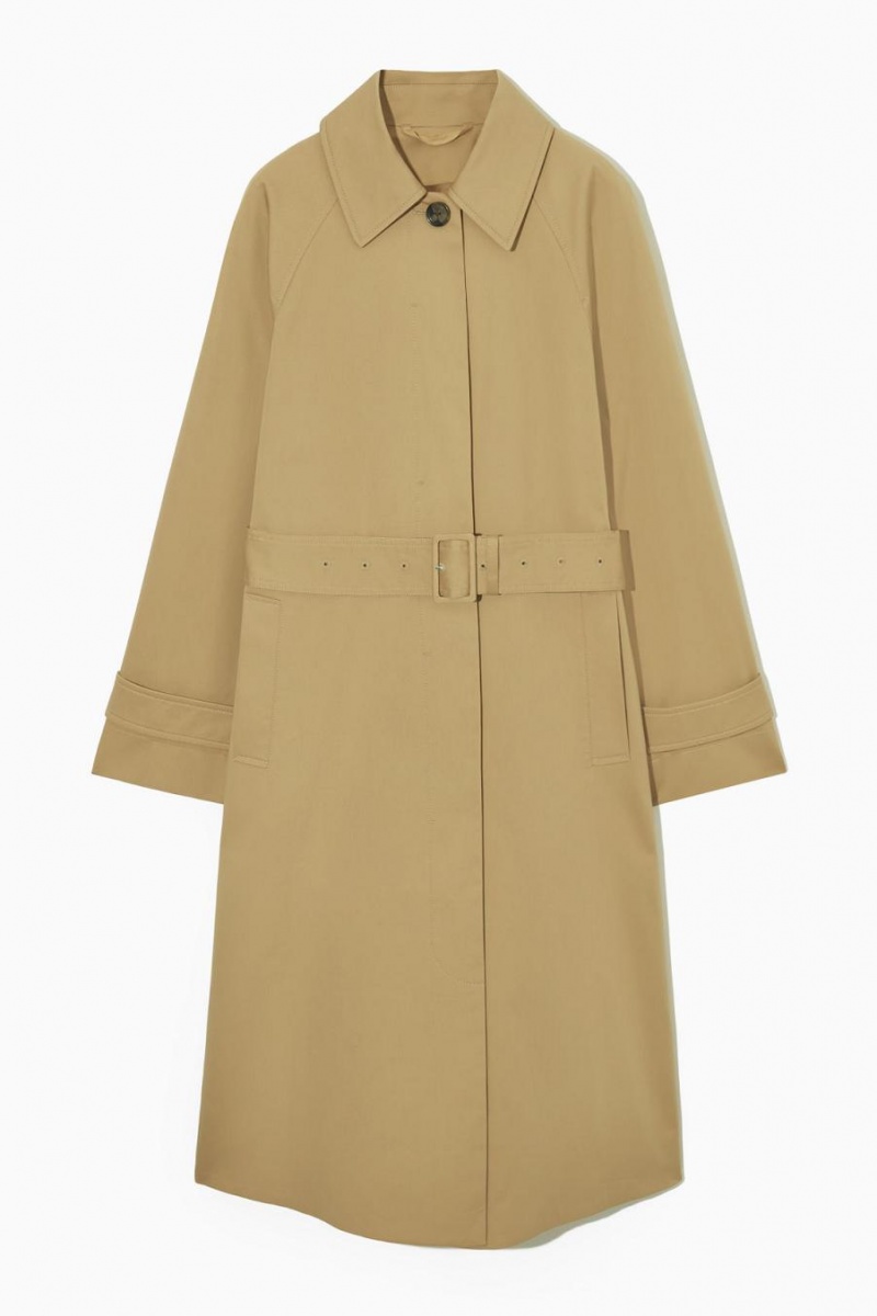 COS Regular-fit Twill Trench Kabát Női Bézs | LKY-583912