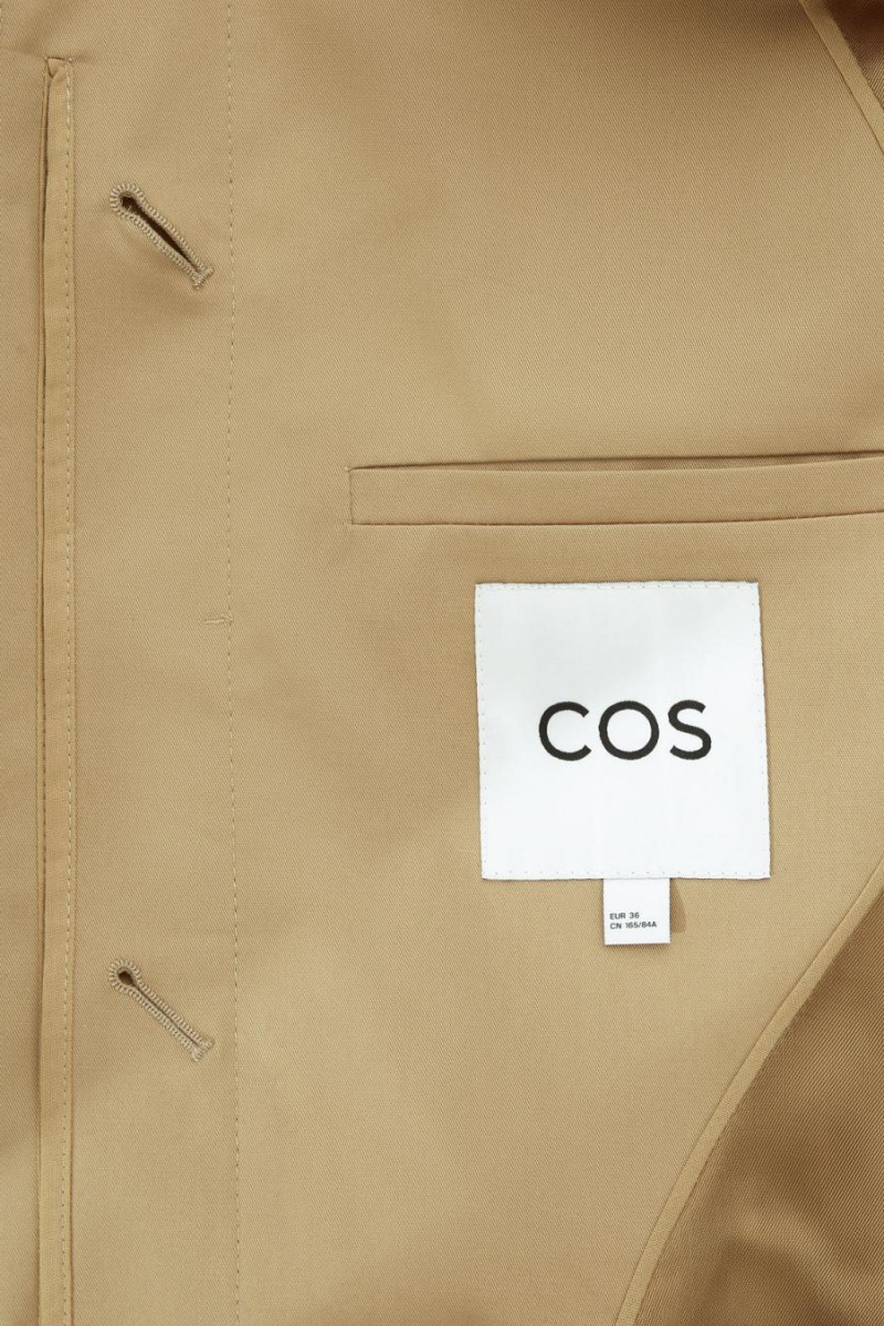 COS Regular-fit Twill Trench Kabát Női Bézs | LKY-583912