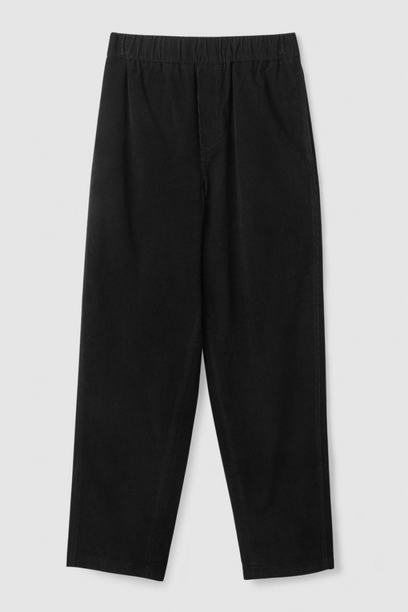 COS Relaxed-fit Corduroy Nadrág Női Fekete | QRW-634092