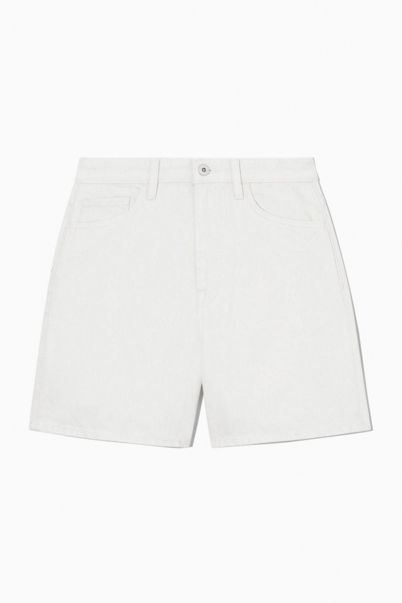 COS Relaxed-fit Denim Rövidnadrág Női Fehér | XIJ-380579