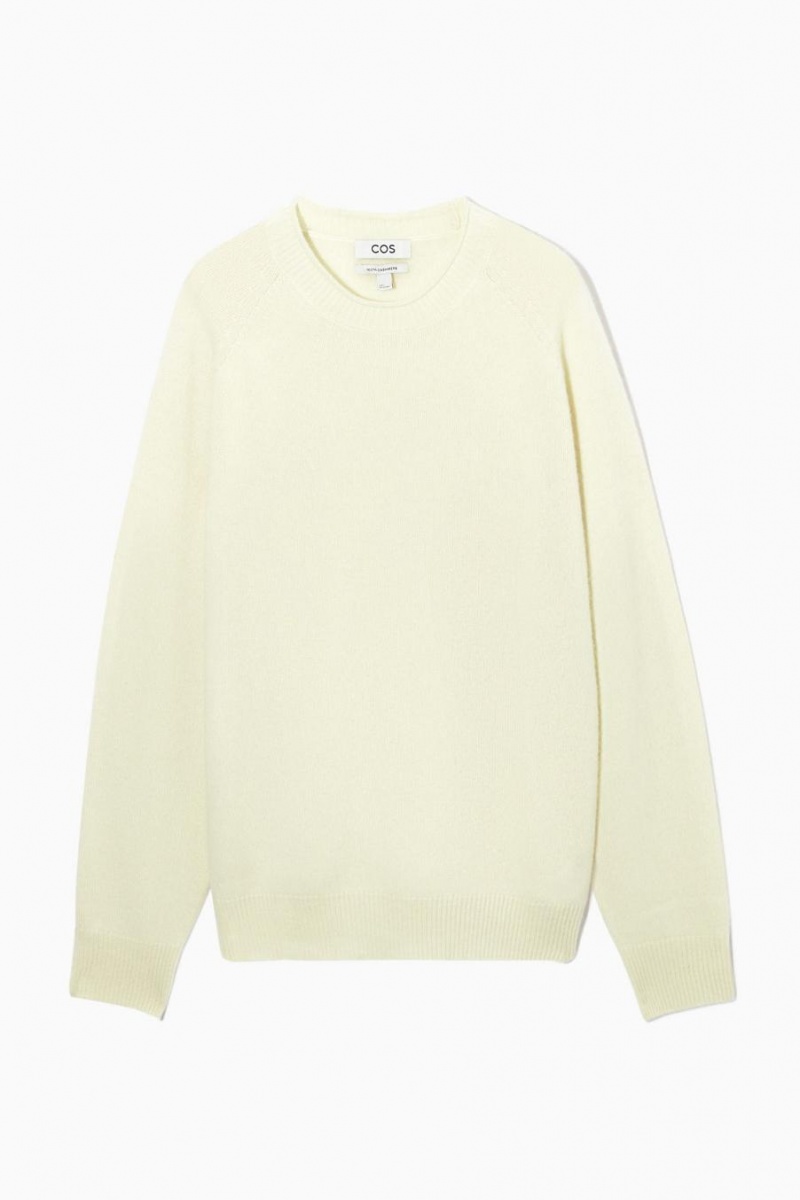 COS Relaxed-fit Pure Cashmere Felső Női Krém | MUZ-426501