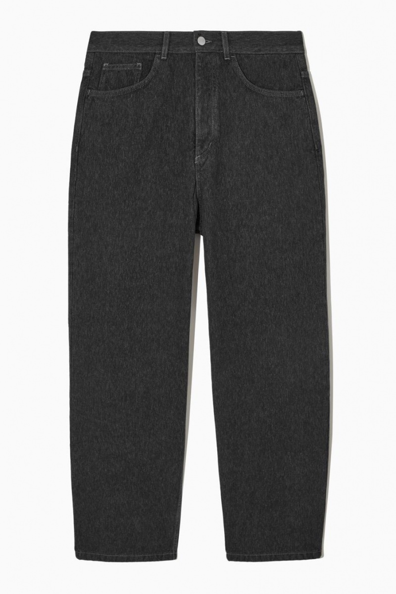 COS Relaxed-fit Széles Cipő-leg Farmernadrág Férfi Fekete | WQF-657208