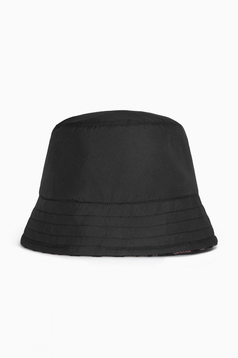 COS Reversible Geometric-jacquard Bucket Kalap Női Barna Fekete | ERT-437268