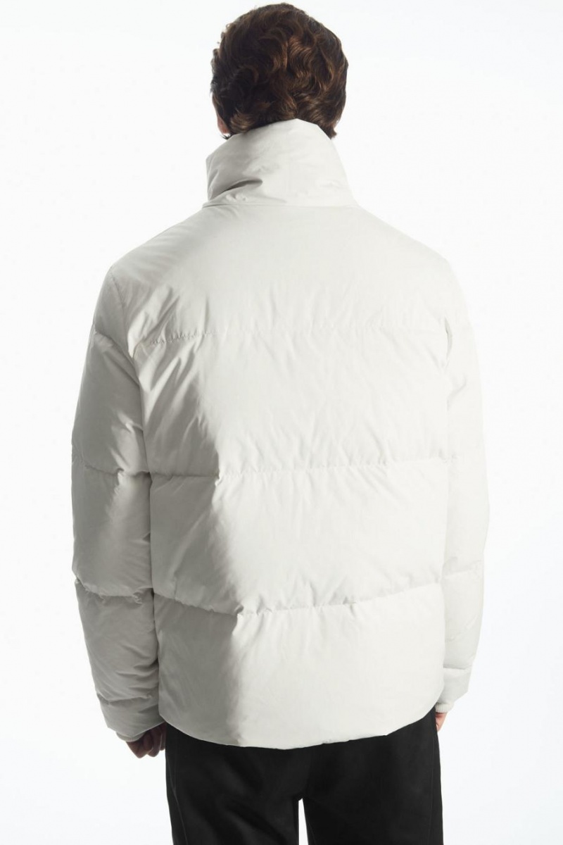 COS Rövid Puffer Kabát Férfi Fehér | BAI-496820