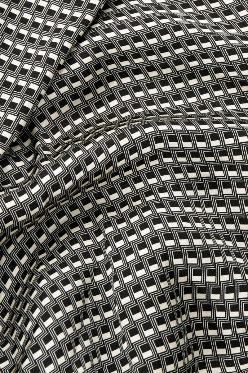 COS Scarf-detail Maxi Ruha Női Fekete Fehér | RBC-608524