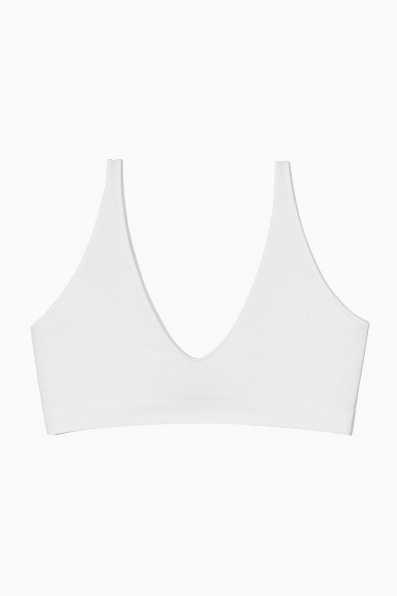COS Seamless Bordázott Melltartó Női Fehér | LGY-560127
